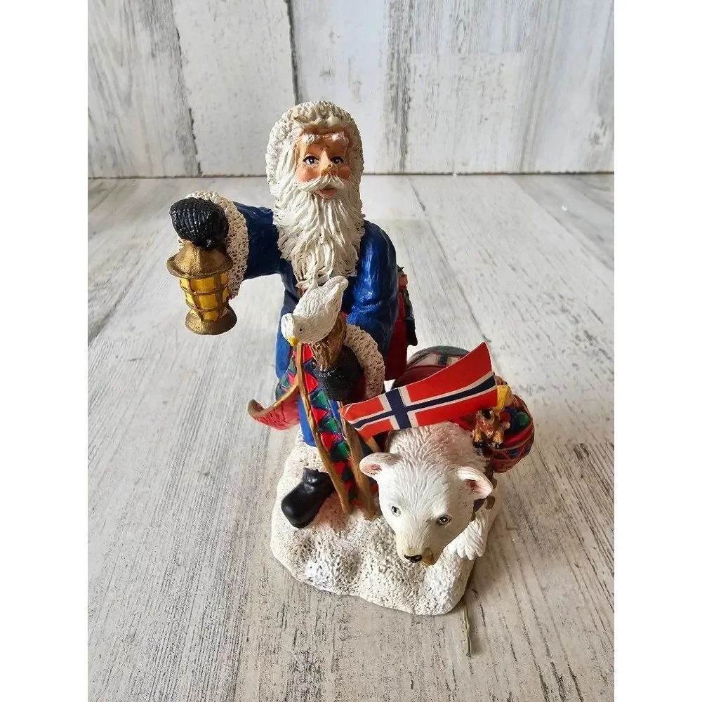 May Scandinavian Santa around world polar bear statue figurine 1994 vintage clas